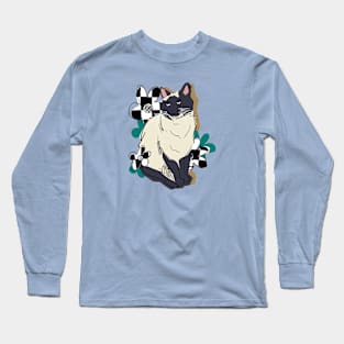 Floral cat Long Sleeve T-Shirt